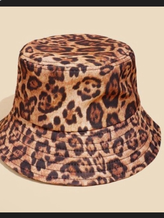 Source Unknown Accessories - Leopard Print Bucket Hat - Brown and Black